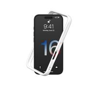 RhinoShield Bumper Case Compatible with [iPhone 16] | CrashGuard - Shock Absorbent Slim Design Protective Cover 3.5M / 11ft Drop Protection - White
