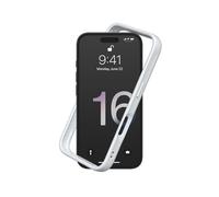 RhinoShield Bumper Case Compatible with [iPhone 16] | CrashGuard - Shock Absorbent Slim Design Protective Cover 3.5M / 11ft Drop Protection - Platinum Gray