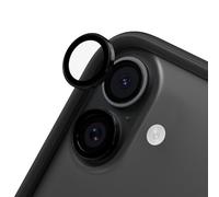 RhinoShield Camera Lens Protectors Compatible with [iPhone 17/16 Plus / 16] | 9H Tempered Glass Protector - Impact and Scratch Resistance, High Transparency, Explosion-Proof Protection - Black