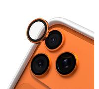 RhinoShield Camera Lens Protectors Compatible with [iPhone 17 Pro / 17 Pro Max] | 9H Tempered Glass Protector - Impact and Scratch Resistance, High Transparency, Explosion-Proof Protection - Orange