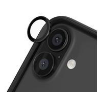 RhinoShield 9H Tempered Glass Camera Lens Protectors Compatible with [iPhone 16/16 Plus] | Impact and Scratch Resistance, High Clarity, Explosion-Proof Protection, Anti-Fog Technology - Black