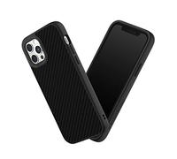 RhinoShield Case Compatible with iPhone 12/12 Pro | SolidSuit-Shock Absorbent Slim Design Protective Cover with Premium Matte Finish 3.5M/11ft Drop Protection Changeable Camera Rings - Carbon Fiber