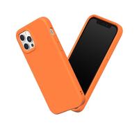 RhinoShield Case Compatible with [iPhone 12/12 Pro] | SolidSuit - Shock Absorbent Slim Design Protective Cover with Premium Matte Finish 3.5M / 11ft Drop Protection - Neon Orange