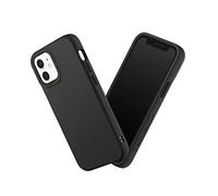RHINOSHIELD Case Compatible with [iPhone 12 mini] | SolidSuit - Shock Absorbent Slim Design Protective Cover with Premium Matte Finish 3.5M/11ft Drop Protection Changeable Camera Rings - Classic Black