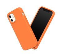 RhinoShield Case Compatible with [iPhone 12 mini] | SolidSuit - Shock Absorbent Slim Design Protective Cover with Premium Matte Finish 3.5M / 11ft Drop Protection - Neon Orange
