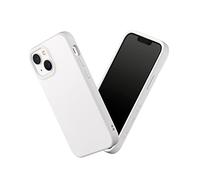 RHINOSHIELD Case Compatible with [iPhone 13 mini] | SolidSuit - Shock Absorbent Slim Design Protective Cover with Premium Matte Finish 3.5M/11ft Drop Protection Changeable Camera Rings - Classic White