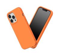 RhinoShield Case Compatible with [iPhone 13 Pro Max] | SolidSuit - Shock Absorbent Slim Design Protective Cover with Premium Matte Finish 3.5M / 11ft Drop Protection - Neon Orange