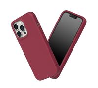 RhinoShield Case Compatible with [iPhone 13 Pro] | SolidSuit - Shock Absorbent Slim Design Protective Cover with Premium Matte Finish 3.5M / 11ft Drop Protection - Bordeaux Red