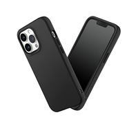 RhinoShield Case Compatible with [iPhone 13 Pro] | SolidSuit - Shock Absorbent Slim Design Protective Cover with Premium Matte Finish 3.5M/11ft Drop Protection Changeable Camera Rings - Classic Black