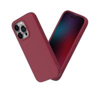 RhinoShield Case Compatible with [iPhone 15 Pro] | SolidSuit - Shock Absorbent Slim Design Protective Cover with Premium Matte Finish 3.5M / 11ft Drop Protection - Bordeaux Red