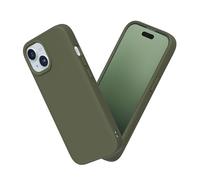 RhinoShield Case Compatible with [iPhone 15] | SolidSuit - Shock Absorbent Slim Design Protective Cover with Premium Matte Finish 3.5M / 11ft Drop Protection - Seaweed Green