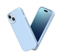 RhinoShield Case Compatible with [iPhone 15] | SolidSuit - Shock Absorbent Slim Design Protective Cover with Premium Matte Finish 3.5M / 11ft Drop Protection - Glacier Blue