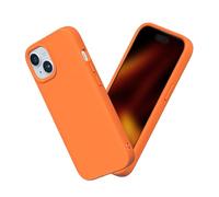 RhinoShield Case Compatible with [iPhone 15] | SolidSuit - Shock Absorbent Slim Design Protective Cover with Premium Matte Finish 3.5M / 11ft Drop Protection - Neon Orange