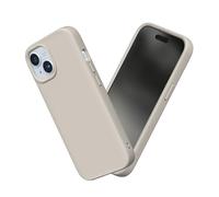 RhinoShield Case Compatible with [iPhone 15] | SolidSuit - Shock Absorbent Slim Design Protective Cover with Premium Matte Finish 3.5M / 11ft Drop Protection - Shell Beige