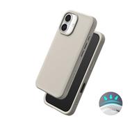 RhinoShield Case Compatible with [iPhone 16] | SolidX - Reinforced Shock-Absorbing Slim Design Protective Cover with 3.5M / 11ft Drop Protection - Shell Beige