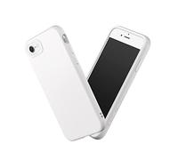 RHINOSHIELD Case Compatible with iPhone SE3/SE2/8/7 | SolidSuit-Shock Absorbent Slim Design Protective Cover with Premium Matte Finish 3.5M/11ft Drop Protection Changeable Camera Rings - Classic White