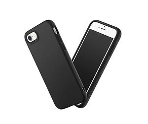 RHINOSHIELD Case Compatible with iPhone SE3/SE2/8/7 | SolidSuit-Shock Absorbent Slim Design Protective Cover with Premium Matte Finish 3.5M/11ft Drop Protection Changeable Camera Rings - Classic Black