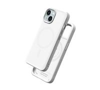 RhinoShield Case Compatible with Magsafe for [iPhone 15] | SolidX - Reinforced Shock-Absorbing Slim Design Protective Cover with 3.5M / 11ft Drop Protection - Classic White