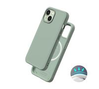RhinoShield Case Compatible with Magsafe for [iPhone 15] | SolidX - Reinforced Shock-Absorbing Slim Design Protective Cover with 3.5M / 11ft Drop Protection - Sage Green