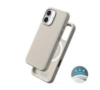 RhinoShield Case Compatible with Magsafe for [iPhone 16 Plus] | SolidX - Reinforced Shock-Absorbing Slim Design Protective Cover with 3.5M / 11ft Drop Protection - Shell Beige