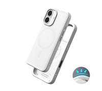RhinoShield Case Compatible with Magsafe for [iPhone 16] | SolidX - Reinforced Shock-Absorbing Slim Design Protective Cover with 3.5M / 11ft Drop Protection - Classic White