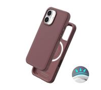 RhinoShield Case Compatible with Magsafe for [iPhone 16] | SolidX - Reinforced Shock-Absorbing Slim Design Protective Cover with 3.5M / 11ft Drop Protection - Deep Mauve