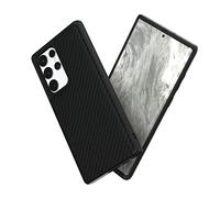 RhinoShield Case Compatible with [Samsung Galaxy S22 Ultra] | SolidSuit - Shock Absorbent Slim Design Protective Cover with Premium Matte Finish 3.5M / 11ft Drop Protection - Carbon Fiber