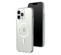 RHINOSHIELD Clear Case Compatible with Magsafe for [iPhone 13 Pro Max] | Superior magnetic, Advanced Yellowing Resistance, Crystal Clear, Protective and Customizable Clear Phone Case -White Camera Rim