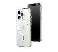 RhinoShield Clear Case Compatible with Magsafe for [iPhone 13 Pro] | Superior magnetic, Advanced Yellowing Resistance, Crystal Clear, Protective and Customizable Clear Phone Case -White Camera Rim