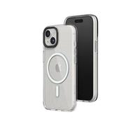 RhinoShield Clear Case Compatible with Magsafe for [iPhone 15] | Superior magnetic, Advanced Yellowing Resistance, Crystal Clear, Protective and Customizable Clear Phone Case - Black Camera Ring