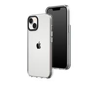 RhinoShield Crystal Clear Case Compatible with [iPhone 14/13] | Advanced Yellowing Resistance, High Transparency, Protective and Customizable Clear Phone Case - Black Camera Rim