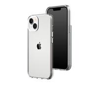 RhinoShield Crystal Clear Case Compatible with [iPhone 14/13] | Advanced Yellowing Resistance, High Transparency, Protective and Customizable Clear Phone Case - White Camera Ring