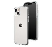 RhinoShield Crystal Clear Case Compatible with [iPhone 14 Plus] | Advanced Yellowing Resistance, High Transparency, Protective and Customizable Clear Phone Case - White Camera Ring