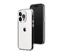 RhinoShield Crystal Clear Case Compatible with [iPhone 14 Pro] | Advanced Yellowing Resistance, High Transparency, Protective and Customizable Clear Phone Case - White Camera Ring