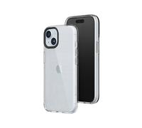 RhinoShield Crystal Clear Case Compatible with [iPhone 15] | Advanced Yellowing Resistance, High Transparency, Protective and Customizable Clear Phone Case - Black Camera Ring