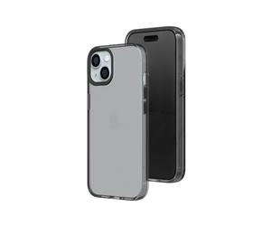 RhinoShield JellyTint - Custodia protettiva trasparente colorata compatibile con iPhone 15, supera gli standard militari, antigraffio, antiurto, colori di tendenza - grigio cenere