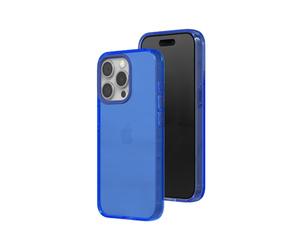 RhinoShield JellyTint Transparent Protective Case Compatible with [iPhone 15 Pro]| Exceeds Military Drop Standards, Scratch Resistant, Shockproof, Trendy Colors - Cyber Blue