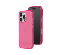 RhinoShield JellyTint Transparent Protective Case Compatible with [iPhone 16 Pro] | Exceeds Military Drop Standards, Scratch Resistant, Shockproof, Camera Control Cutout Design - Fancy Pink