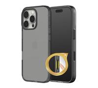 RhinoShield JellyTint Transparent Protective Case Compatible with [iPhone 16 Pro] | Exceeds Military Drop Standards, Scratch Resistant, Shockproof, Camera Control Cutout Design - Ash Black