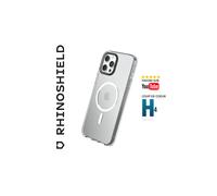 RhinoShield Magsafe Compatible Clear Case per [iPhone 16 Pro] Forza magnetica superiore, elevata trasparenza e resistenza all'ingiallimento. Personalizzabile - Contorno nero della lente fotografica -