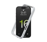 RhinoShield Bumper Case Compatible with [iPhone 16 Pro] | CrashGuard - Shock Absorbent Slim Design Protective Cover 3.5M / 11ft Drop Protection - Platinum Gray
