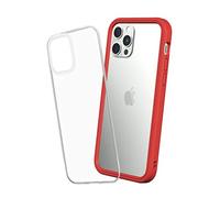 RhinoShield Modular Case compatible with [iPhone 12/12 Pro] | Mod NX - Customizable Shock Absorbent Heavy Duty Protective Cover - Red