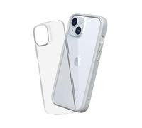 RhinoShield Modular Case Compatible with [iPhone 15] | Mod NX - Customizable Shock Absorbent Heavy Duty Protective Cover 3.5M / 11ft Drop Protection - Platinum Gray