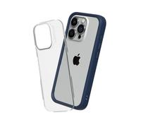 RhinoShield Modular Case Compatible with [iPhone 15 Pro] | Mod NX - Customizable Shock Absorbent Heavy Duty Protective Cover 3.5M / 11ft Drop Protection - Navy Blue