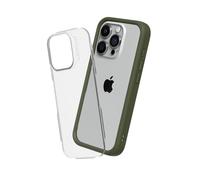 RhinoShield Modular Case Compatible with [iPhone 15 Pro] | Mod NX - Customizable Shock Absorbent Heavy Duty Protective Cover 3.5M / 11ft Drop Protection - Camo Green