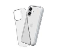 RhinoShield Modular Case Compatible with [iPhone 16] | Mod NX - Customizable Shock Absorbent Heavy Duty Protective Cover 3.5M / 11ft Drop Protection - Platinum Gray