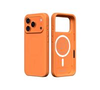 RhinoShield Phone Case Compatible with MagSafe for [iPhone 17 Pro]| SolidX - Reinforced Shock-Absorbing Protection, Minimal and Slim Design with Military Grade Drop Protection - Neon Orange