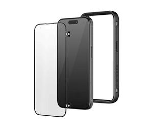 RHINOSHIELD Protettiva GMC0129824 COVER E VETRO TEMPERATO per Apple iPhone 15 Pro Max, Nero trasparente