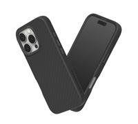 RhinoShield SolidSuit Case Compatible with [iPhone 16 Pro Max] | Shock Absorbent Slim Design Protective Cover with Premium Matte Finish, Camera Control Cutout Design - Carbon Fiber-Black