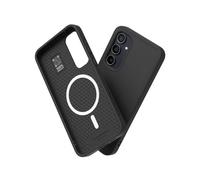 RhinoShield SolidSuit Case Compatible with Magsafe for [Galaxy A55] | Shock Absorbent Slim Design Protective Cover with Premium Matte Finish 3.5M / 11ft Drop Protection -Classic Black